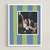 "Striped Mat: Framed Photo" - Framed Photo in Kiwi by Cindy Reynolds - Framed