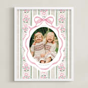 "Holiday Ribbon: Portrait Framed Photo" - Framed Photo in Peony by Jackie Crawford - Framed