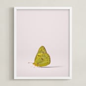 "Tiny Wings" - Art Print in Dusty Pink by Andrew McClintock - Framed