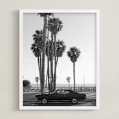"Ocean Avenue" - Art Print in Black and White by Kaitlin Rebesco - Framed