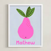 "My Fruity Family II" - Personalized Art Print in Candy by Marta Crea - Framed