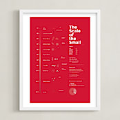 "Scale of the Small" - Art Print in Hot Red by Tyler Tea - Framed