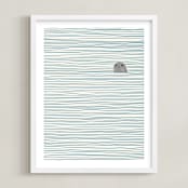"Seal" - Art Print in white background by Jorey Hurley - Framed