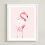 "PINK_" - Art Print in White by Rega - Framed