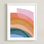 "paper rainbow" - Art Print in Rainbow by Carrie Moradi - Framed