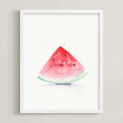 "Slice of Summer" - Art Print in Melon by Lindsay Megahed - Framed