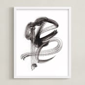 "Houdini" - Art Print in Black by Misty Hughes - Framed