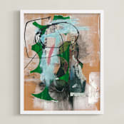"Alameda" - Art Print in Terra Cotta by Misty Hughes - Framed