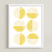 "Labyrinth" - Art Print in Honey by Amber Barkley - Framed