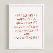"This Season" - Art Print in Tangerine by Annie Montgomery - Framed