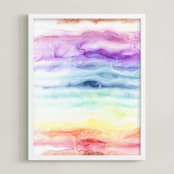 "Chakras" - Art Print in Rainbow by Emily Magone - Framed