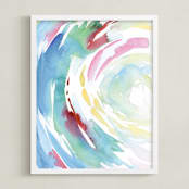 "Color Me Wild" - Art Print in Multi Colored by Chelsey Scott - Framed