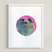 "No. 1 Departure" - Art Print in Emerald by Stephanie Nowotarski - Framed