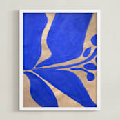 "Blue Belle" - Art Print in Periwinkle Blue by cyrille gulassa - Framed