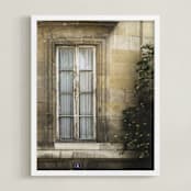 "Saint Germain Window" - Art Print in Rustic Beige by Anne Ciotola - Framed