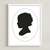 "Cameo Silhouette: Custom Print" - Custom Print in Black by Minted - Framed