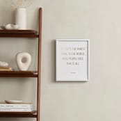 "Custom Quotes" - Custom Foil Print in Gold by Minted - In a Room