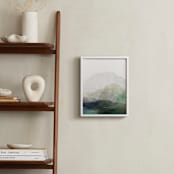"Finding Balance No. 1" - Art Print in Emerald by Karen Kardatzke - In a Room