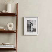 "Small Bow: Portrait Framed Photo" - Framed Photo in Petal by Annie Shapiro - In a Room