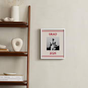 "Team Grad: Portrait Framed Photo" - Framed Photo in Cherry by Louise Kay - In a Room
