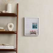 "A Little Window" - Art Print in White Grey by Alexandra Feo - In a Room