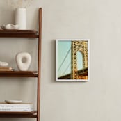 "Bridges Of New York #9" - Art Print in Pale Blue by ALICIA BOCK - In a Room