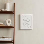 "Cactus Line Drawing" - Art Print in dusty white by Amanda Phelps - In a Room