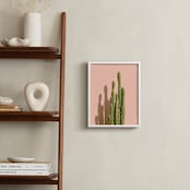 "Palm Desert Cactus" - Art Print in Peachy Pink by Lisa Sundin - In a Room