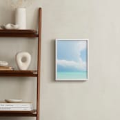 "Summer Clouds Series 2" - Art Print in Caribbean Blue by Lisa Sundin - In a Room