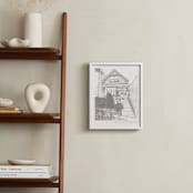 "House: Portrait Custom Letterpress Print" - Custom Letterpress Print in Warm Gray by Minted - In a Room