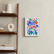 "hand painted flowers_5h" - Art Print in orange by Ramoncita - aticnomar - In a Room