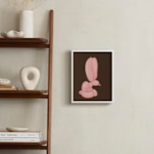 "Pink Bunny" - Art Print in peachy pink by J. Wink - In a Room