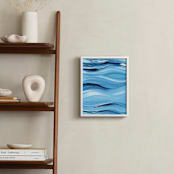 "Uneasy" - Art Print in Ocean Blue by Chelsey Scott - In a Room