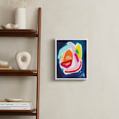 "Lake at Sunset" - Art Print in Lake Blue by Jennifer McCully - In a Room