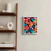 "Colorburst9" - Art Print in Vermillion by Miranda Mol - In a Room
