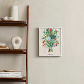 "Little Terrarium Succulent Illustration" - Art Print in Succulent Green by Paper Raven Co. - In a Room