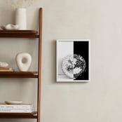 "Two-Tone Disco Ball" - Art Print in Midnight Black by Jonathan Brooks - In a Room