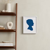 "Silhouette: Custom Print with Text" - Custom Print in Blueberry by Minted - In a Room