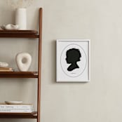 "Cameo Silhouette: Custom Print" - Custom Print in Black by Minted - In a Room
