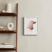 "Custom Pet Silhouette Foil Art" - Custom Foil Print in Rose Gold by Minted - In a Room