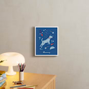 "Space Pup" - Personalized Art Print in Celestial by Kristin Mastoras - In a Room