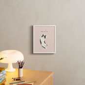 "Feline" - Personalized Art Print in Blush by Vivian Yiwing - In a Room
