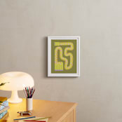 "Twisty Giraffe" - Art Print in Moss by Ampersand Design Studio - In a Room