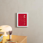 "Scale of the Small" - Art Print in Hot Red by Tyler Tea - In a Room