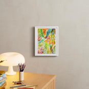 "Tropical" - Art Print in Sunny yellow by Alexandra Dzh - In a Room
