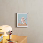"Modern owl" - Art Print in Soft blue by Tati Abaurre - In a Room