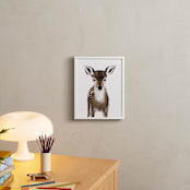 "Baby Animal Deer" - Art Print in chestnut brown by Cass Loh - In a Room