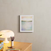 "Coral Bay" - Art Print in Coral Pink by AlisonJerry - In a Room