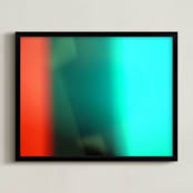 "Experiments with Film 006" - Art Print in Cyan by Arash Fattahi Acosta - Framed