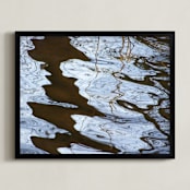 "Crinkling in the water 1" - Art Print in light blue by Miranda Mol - Framed